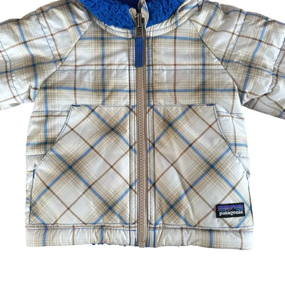 Patagonia Toddler Tribbles Reversible Hoody Water Resistant Jacket Size 12 Month